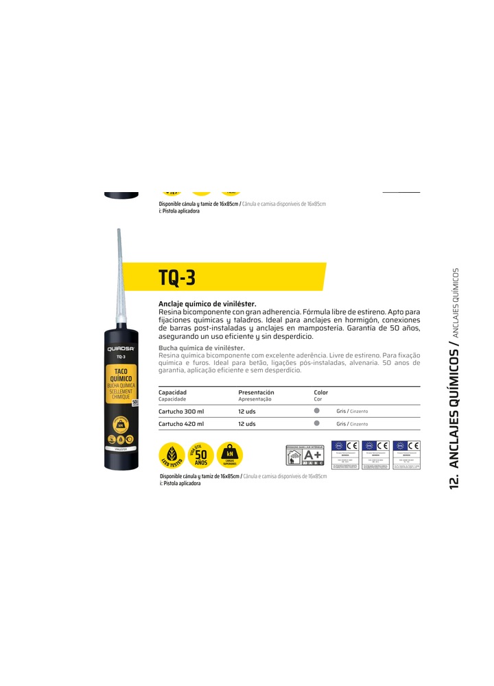 QUIADSA TQ-3 imagen oficial catálogo 2026