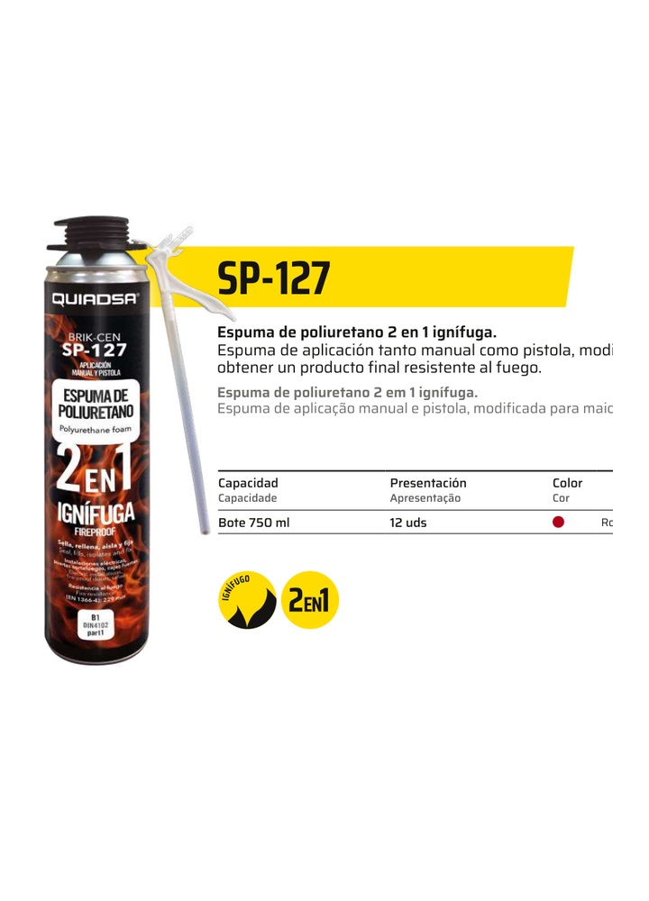QUIADSA SP-127 imagen oficial catálogo 2026