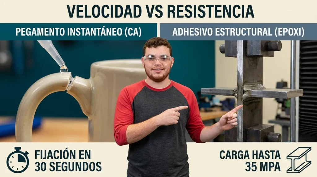 Diferencias clave entre pegamento instantáneo y pegamento estructural